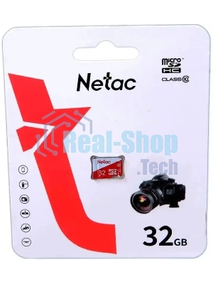 Флеш карта Netac P500 ECO 32Gb MicroSDHC C10 up to 80Mb/s, retail pack card only