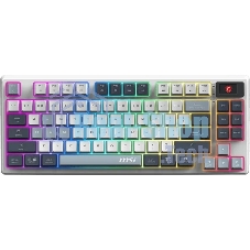 Клавиатура MSI Forge GK600 гибридная, Bluetooth, радиоканал, белый