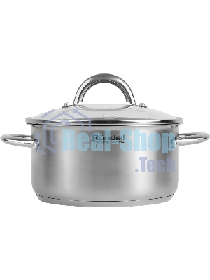 Кастрюля Rondell Point RDS-1310 2 л. d=18 см с крышкой, нержавеющая сталь 18/10