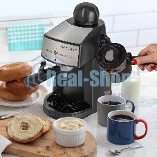 Кофеварка рожковая Endever Costa-1050 черный/стальной, исп. кофе - молотый, 0,2 л, 900 Вт, 5 бар