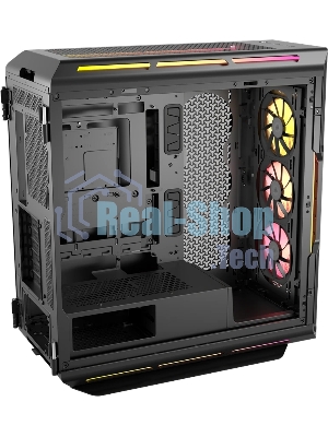 Корпус без блока питания Case Corsair iCUE LINK 5000T LX RGB, Midi-Tower, TG, 3x120мм RGB, 4xUSB-A 3.2, 1xUSB 3.2 Type-C, E-ATX, ATX, mATX, mITX Black