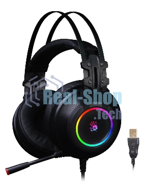 Гарнитура Bloody G528C чёрный, проводная, подсветка