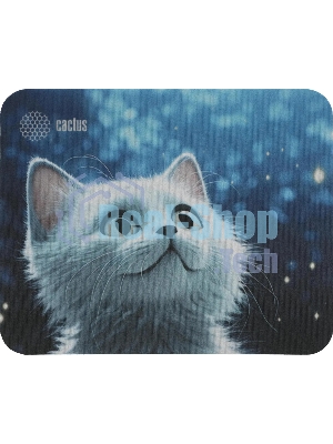 Коврик для мыши Cactus белый Cat 220x180x2мм (CS-MPC-P06XS)