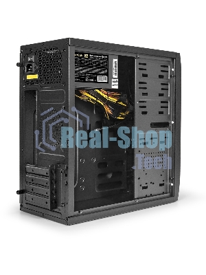 Компьютерный корпус Minitower ExeGate mEVO-7807-NPX500 (mATX, БП 500NPX 12см, 1хUSB+1хUSB 3.0, черный 1x12см с RGb подсветкой)