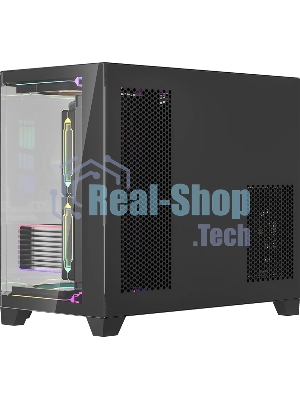 Компьютерный корпус AeroCool/Formula Crystal Z6M Floe черный без БП mATX 4x120мм 2xUSB3.0 audio bott PSU
