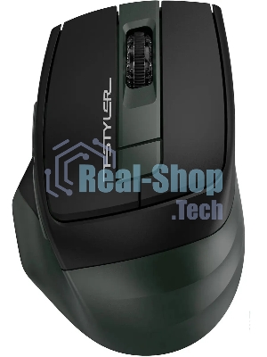 Мышь беспроводная A4Tech Fstyler FB35S темно-зеленый/черный, 2000 dpi, радиоканал, Bluetooth, USB, кнопки - 5