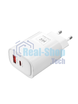 Сетевое зарядное устройство MORE CHOICE NC82a 1USB+1Type-C 3.0A PD 35W+QC3.0 для Type-C Type-C, белый