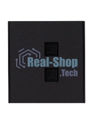 Розетка Kranz STRONG компьютерная двойная RJ45+RJ45 кат6 с/у антрацит