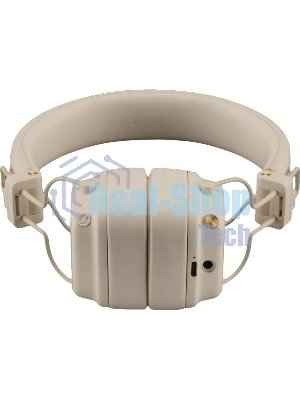 Беспроводные/проводные наушники Marshall Major V бежевый, накладные, Bluetooth + проводной, беспроводная зарядка, до 100 ч