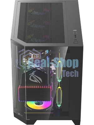 Компьютерный корпус AeroCool/Formula Crystal Z6M Floe черный без БП mATX 4x120мм 2xUSB3.0 audio bott PSU