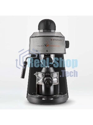 Кофеварка рожковая Endever Costa-1050 черный/стальной, исп. кофе - молотый, 0,2 л, 900 Вт, 5 бар