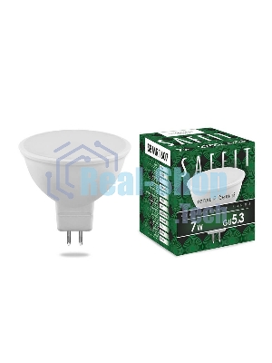Лампа светодиодная SAFFIT SBMR1607 (55027) 7Вт 230В GU5.3 теплый