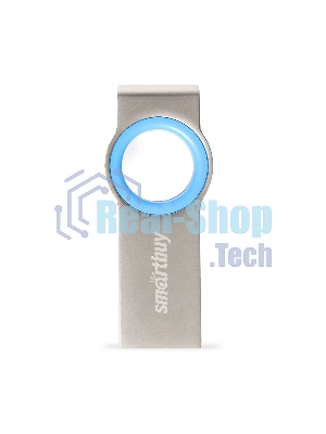 Флешка USB SmartBuy MC2 Metal Blue (SB016GbMC2), 16Gb, USB 2.0, R/W 25/15, синий/серебристый
