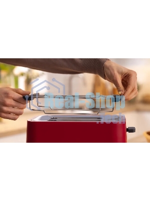 Тостер Bosch TAT3M124 красный, 950 Вт, 2 слота