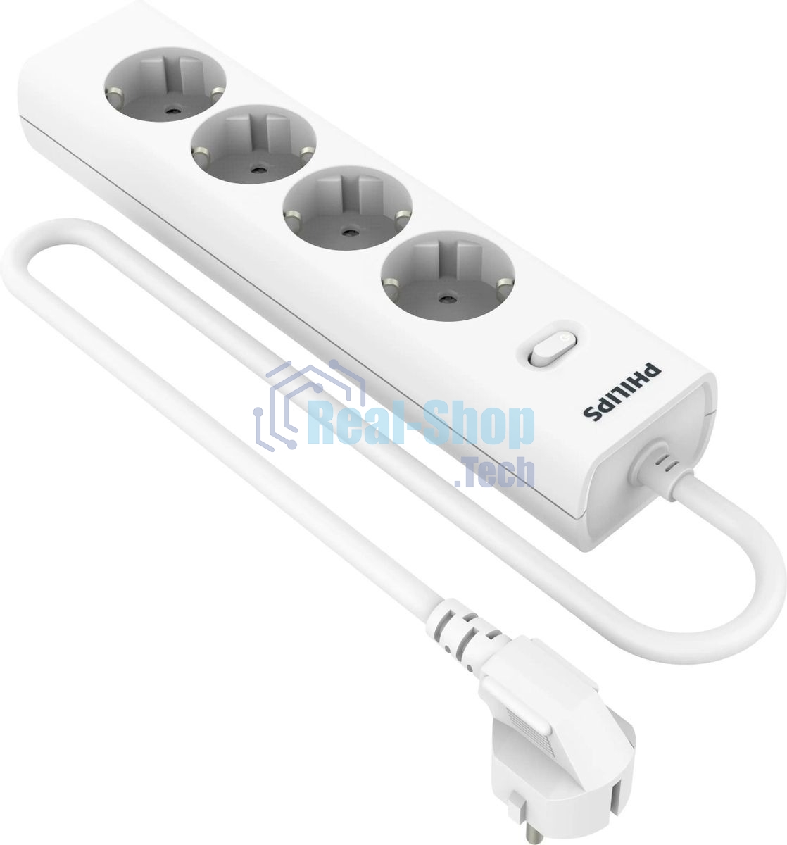 Сетевой фильтр Philips CHP2145WB/51, 3 м, 4 розетки, белый