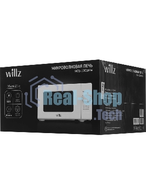 Микроволновая печь WILLZ MOS-2008MW белый, 20 л, 700 Вт, переключатели - поворотный механизм