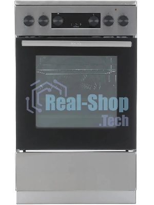 Плита электрическая Gorenje GEC5C40XAOT серебристый, конфорок 4 шт, духовка 70 л, 50 см x 85 см x 59.4 см
