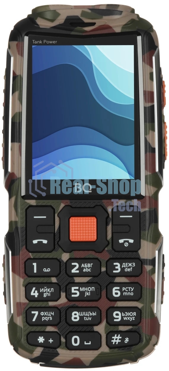 Мобильный телефон BQ 2430 Tank Power серебро/камуфляж