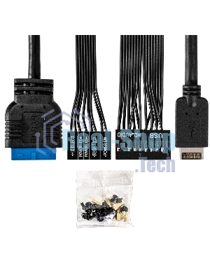 Компьютерный корпус Minitower ExeGate BAA-308UC-AAA400 (mATX, БП AAA400 с вент. 8см, 1хUSB/1хUSB 3.0/1хTypeC, HD Audio, черный)