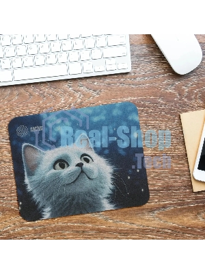 Коврик для мыши Cactus белый Cat 220x180x2мм (CS-MPC-P06XS)
