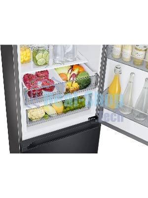 Холодильник Samsung RB34C7B5EB1/EF черный мат. двухкамерный 230/114л морозилка снизу, No Frost