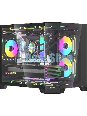 Компьютерный корпус AeroCool/Formula Crystal Z6M Floe черный без БП mATX 4x120мм 2xUSB3.0 audio bott PSU