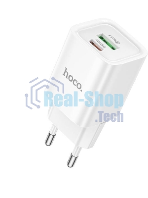 Сетевое зарядное устройство HOCO C149A 1USB+1Type-C 3.0A PD 30W+QC3.0, белый
