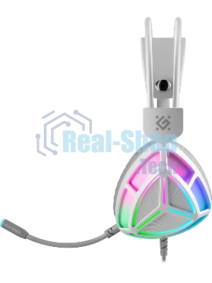 Гарнитура Defender Prism белый, проводная, подсветка