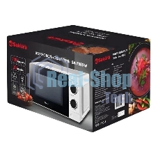 Микроволновая печь Sakura SA-7055W белый, 20 л, 700 Вт, переключатели - поворотный механизм