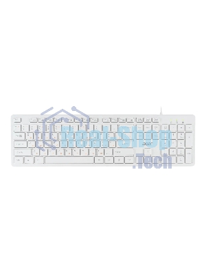 Клавиатура проводная Acer OKW123, USB, белый
