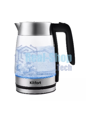 Чайник электрический Kitfort KT-641 1.8 л, 2200 Вт, серебристый
