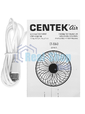 Вентилятор Centek CT-5043 белый, настольный, 8.5 Вт, 4 скорости, 15 см