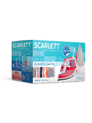 Утюг Scarlett SC-SI30P15 красный, 2000 Вт