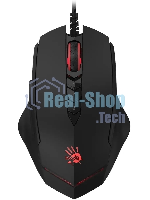 Мышь проводная A4Tech Bloody V8 черный, 3200 dpi, USB, кнопки - 8