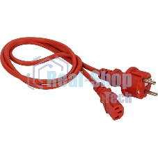 Шнур питания Lanmaster LAN-PP13/SH-10-RD C13-Schuko проводник.:3x0.75мм2 10м 220В 10А красный