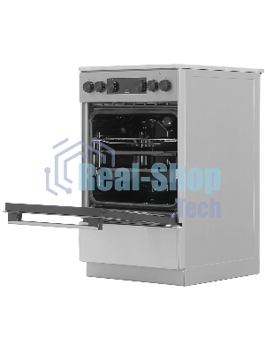 Плита электрическая Gorenje GEC5C40XAOT серебристый, конфорок 4 шт, духовка 70 л, 50 см x 85 см x 59.4 см