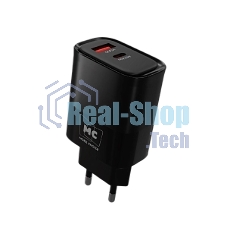 Сетевое зарядное устройство MORE CHOICE NC82a 1USB+1Type-C 3.0A PD 35W+QC3.0 для Type-C Type-C черный