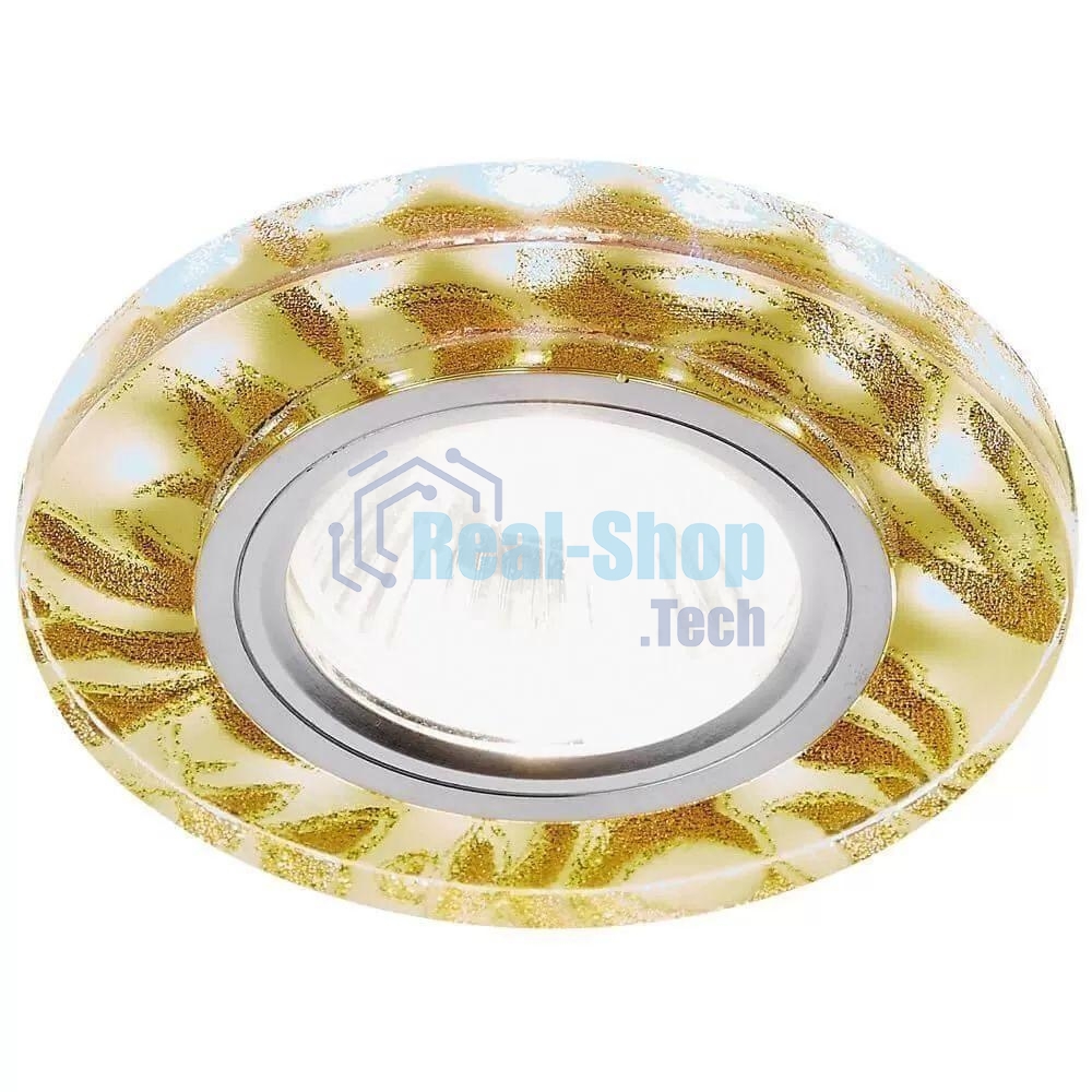 Встраиваемый точечный светильник S232 W/G белый/золото/MR16+3W(LED WHITE)