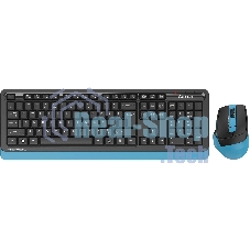 Комплект клавиатура+мышь A4Tech FStyler FG1035 беспроводной, USB, 2000 DPI, чёрный/синий