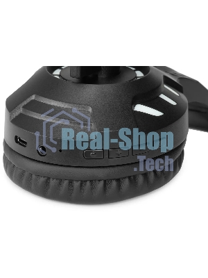 Гарнитура Oklick HS-L420G чёрный, беспроводная + проводная, Bluetooth, до 30 ч, подсветка