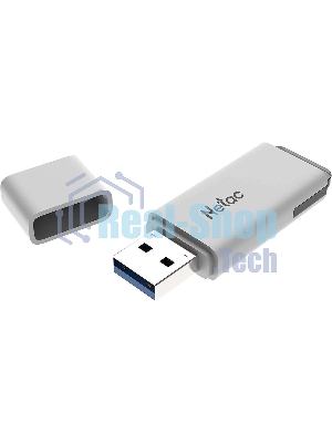 Флешка USB Netac U185 (NT03U185N-004G-20WH), 4Gb, USB 2.0, R/W 25/10, белый/серый