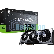 Видеокарта MSI RTX 5060 TI 8G VENTUS 3X OC, NVIDIA RTX 5060 Ti, 8 ГБ GDDR7, 128 бит, PCI-e 5.0, 1xHDMI, 3xDP, 2602 МГц