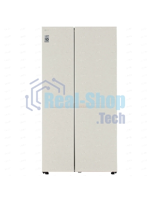 Холодильник LG GC-B257KEHW бежевый двухкамерный 422/206 л., морозилка сбоку, No Frost, Side by Side