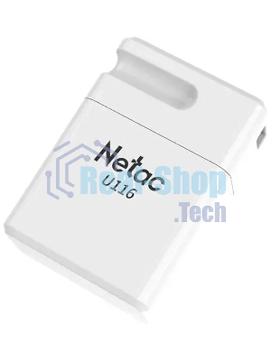 Флешка USB Netac U116 mini (NT03U116N-016G-32WH), 16Gb, USB 3.2, R/W 90/30, белый