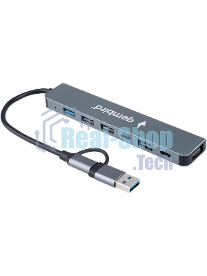 USB-концентратор Gembird UHB-C445, USB/USB Type С, USB 3.0, 4хUSB 2.0, USB Type-C, USB