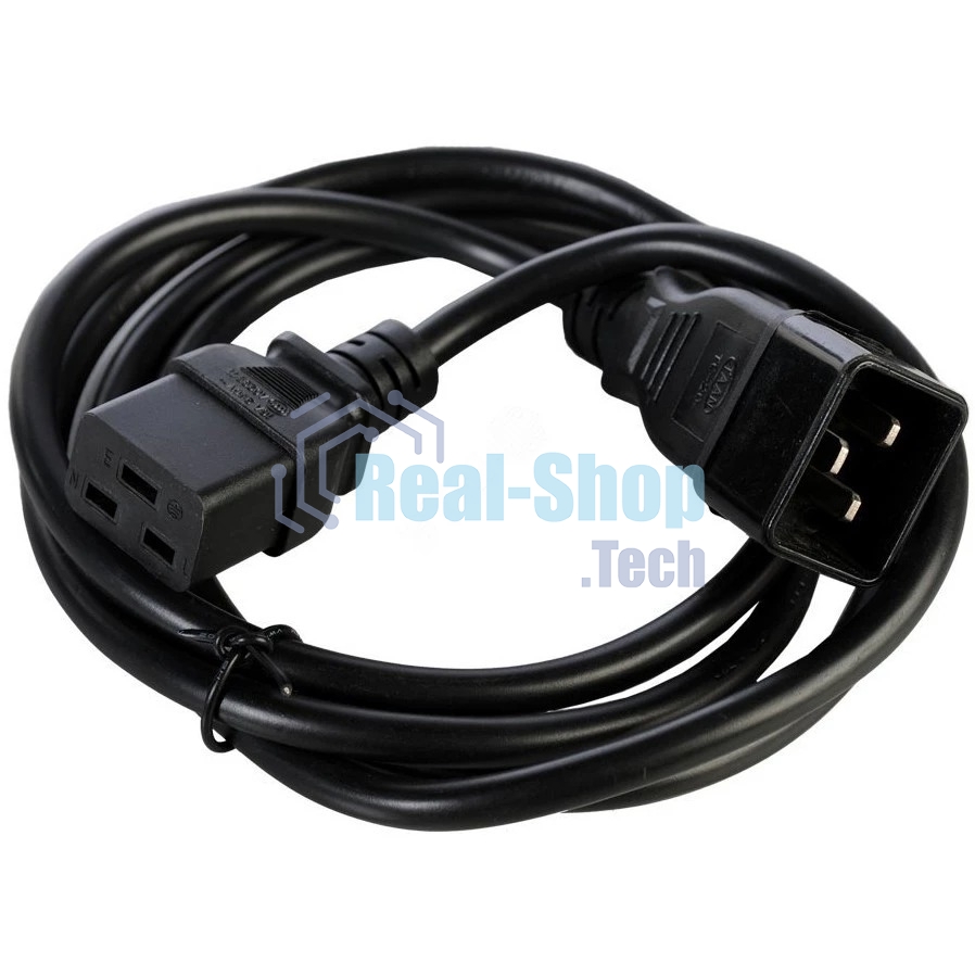 Шнур питания NTSS NTSS-PC19202 C19-C20 проводник.:3x1.5мм2 3м 220/250В 16А черный