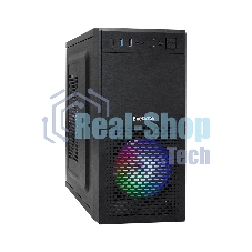 Компьютерный корпус Minitower ExeGate mEVO-7807-NPX600 (mATX, БП 600NPX 12см, 1хUSB+1хUSB 3.0, черный 1x12см с RGb подсветкой)