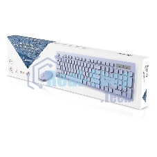 Комплект клавиатура+мышь Smartbuy 105AG беспроводной, USB, 1200 DPI, лаванда