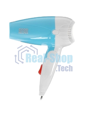 Фен Goodhelper HD-F083 голубой/белый, 800 Вт, компактный