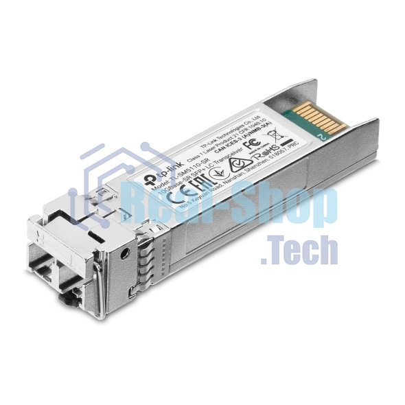 Трансивер TP-Link 10G SFP+ Module, LC connector, 50/125um or 62.5/125um Multi-mode, 850nm wavelength, distance up to 300m.